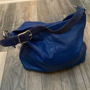 Royal blue Coach hobo bag.